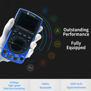 SUNSHINE DT-19MS 2 in1 multimètre numérique d'oscilloscope portable pour testeur de réparation de téléphone portable multifonction affichage LCD